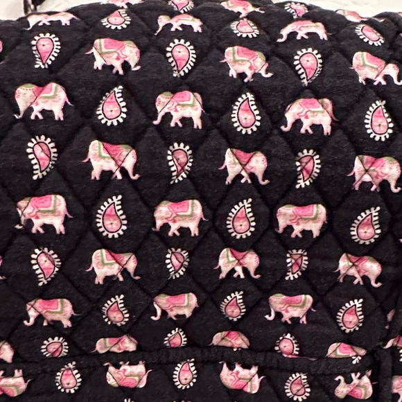 Vera Bradley Black and Pink Elephant Travel Bag - Picture 5 of 7